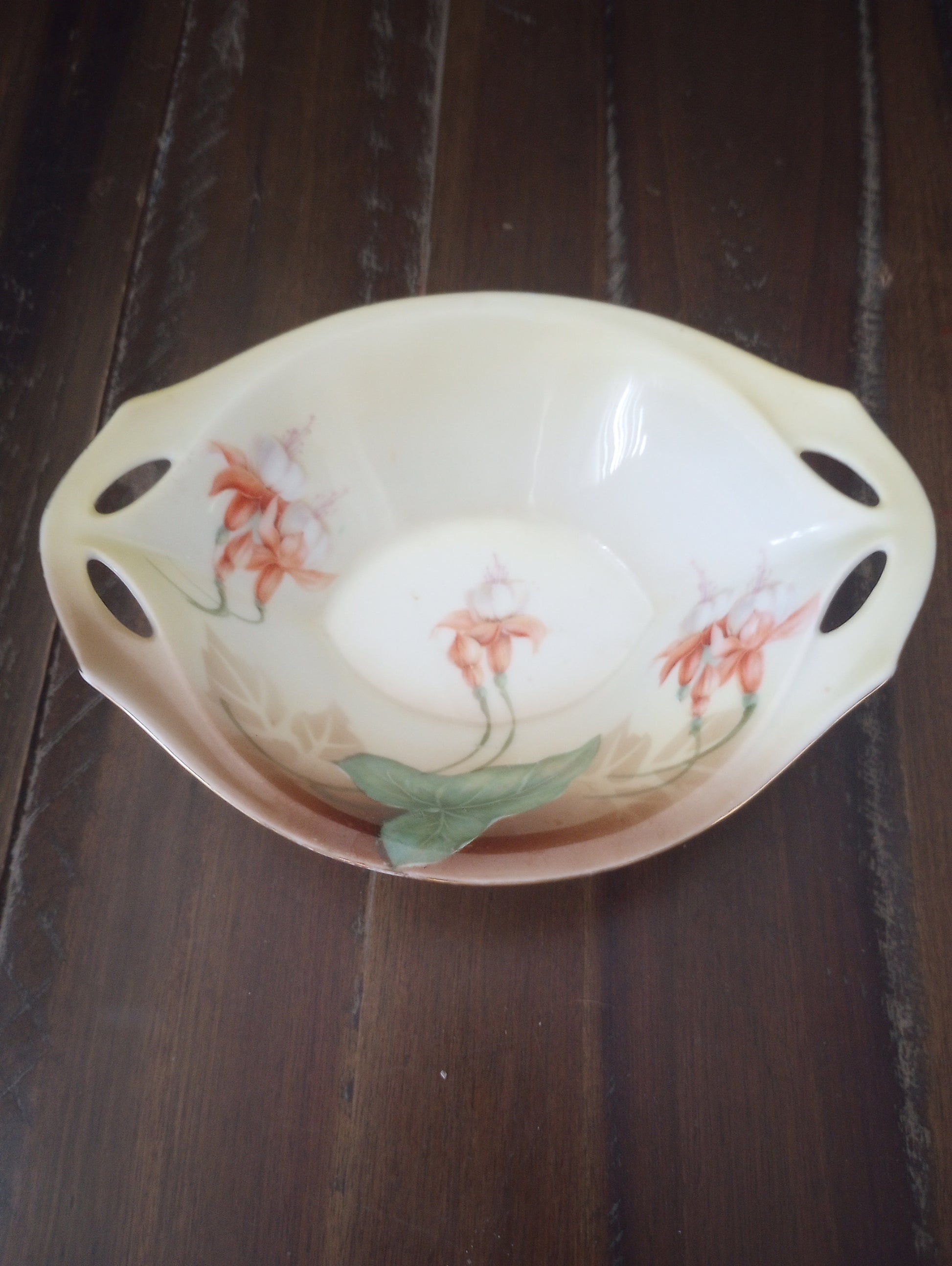 Hand painted Antique R S  Tillowitz Silesia Serving Bowl Circa 1930's (approx.)